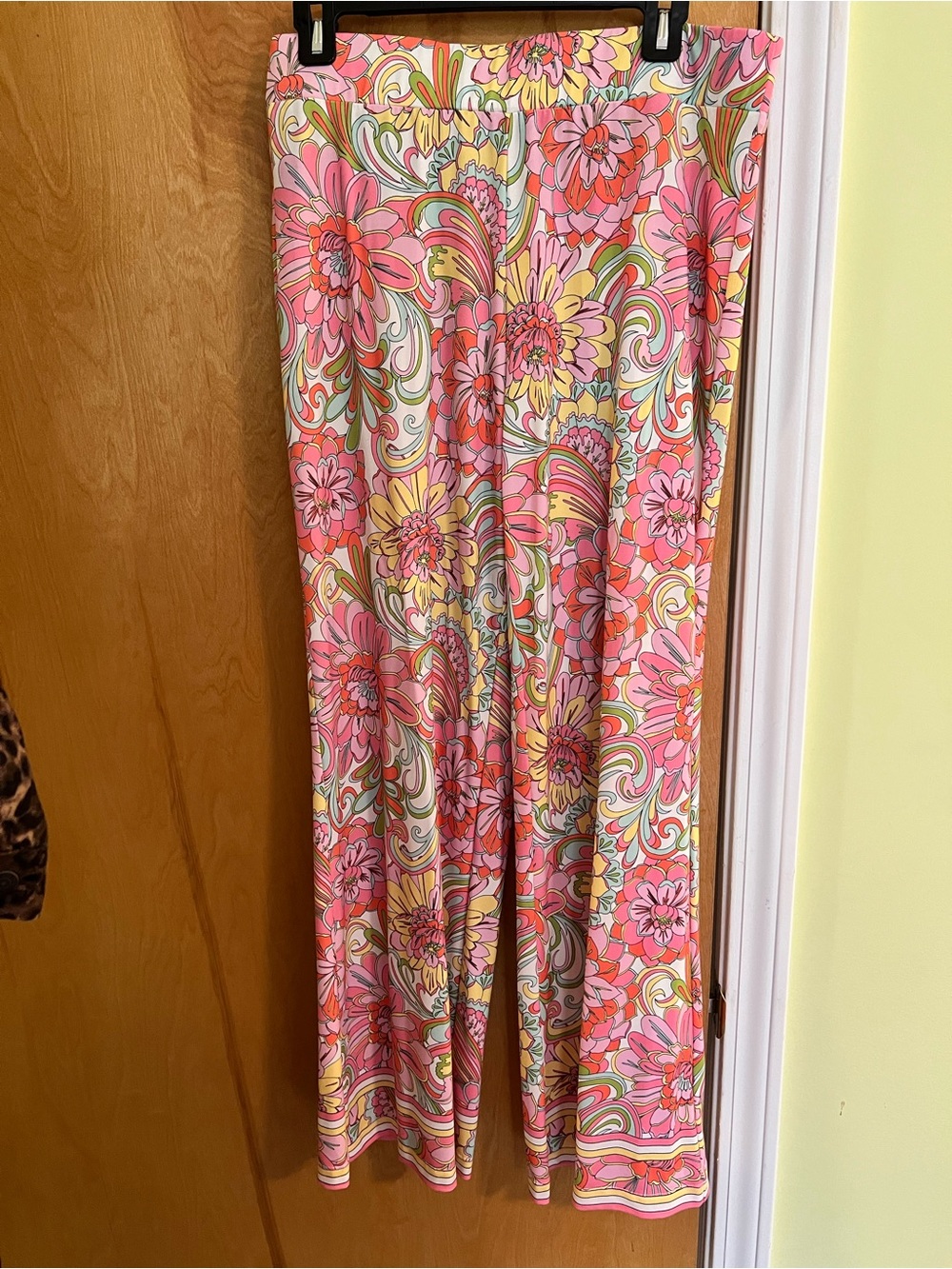 Boston Proper Floral Wide-Leg Pull-On Pants - Pink Multi